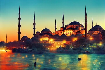 Fototapeta premium Istanbul the capital of Turkey, eastern tourist city.