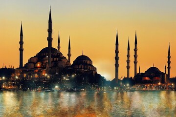 Obraz premium Istanbul the capital of Turkey, eastern tourist city.