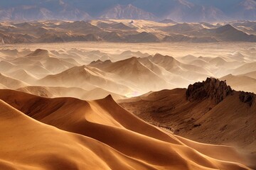 Fototapeta na wymiar Iran, Kerman Province, Mountains Desert