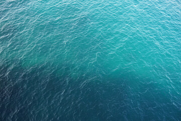 turquise sea rippled surface