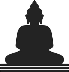 Meditation pose symbol