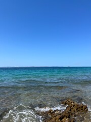 Blue sea horizon, natural seascape