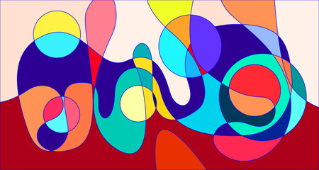 Vector colorful abstract psychedelic liquid and fluid background pattern
