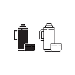 Thermo Icon, Thermos Bottle Icon, Vacuum Flask Icon Vector Illustration Eps10