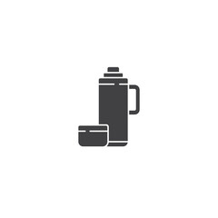 Thermo Icon, Thermos Bottle Icon, Vacuum Flask Icon Vector Illustration Eps10