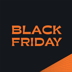 Black Friday poster. Commercial discount event banner.Vector business illustration. Ad sign.