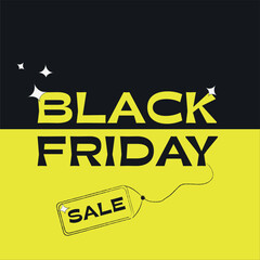 Black Friday sale poster. Commercial discount event banner.Vector business illustration. Ad sign.