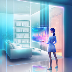 augmented reality, furniture, mixed reality, room, chair, table, architecture, 