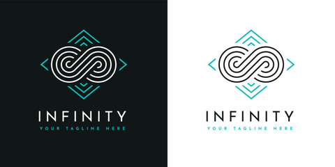 Infinity logo in a rhombus shape. - 545276362