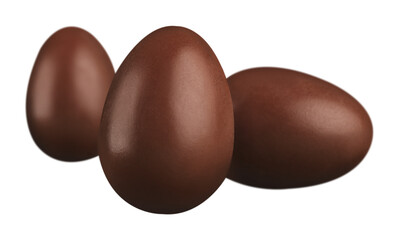 Chocolate Easter eggs. Christian concept