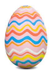 Easter egg painted in different colors