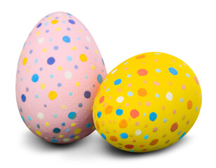 Easter egg painted in different colors