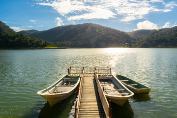 Obraz premium a good sunrise in san bernardino lagoons