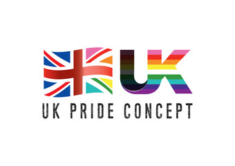 UK Pride flag concept, vector design