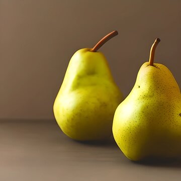 Macro Shot Of Two Pears