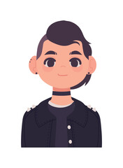 young man with hairstyle