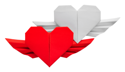 Valentines Day background with red hearts.