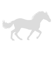 Rennendes Pferd Silhouette Design 