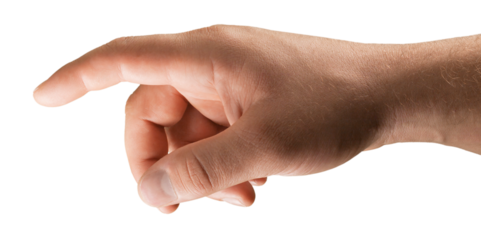 Male hand gesture hold something