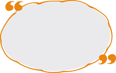 orange quote frame for text