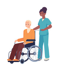 nurse caring an elderly man