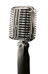 Retro style microphone isolated
