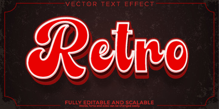 Retro Sexy, Vintage Text Effect, Editable 70s And 80s Text Style