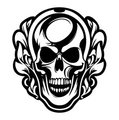 skull  ornament vector