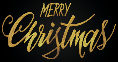 Merry Christmas golden calligraphy design banner 