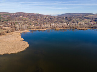 Aerial view of Choklyovo swamp, Bulgaria