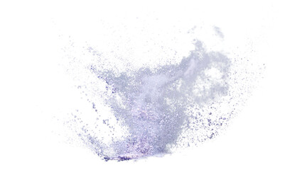Abstract powder splatted. Colorful powder explosion on white background. Colorful dust explode.