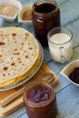 Preparation of a thin pancakes