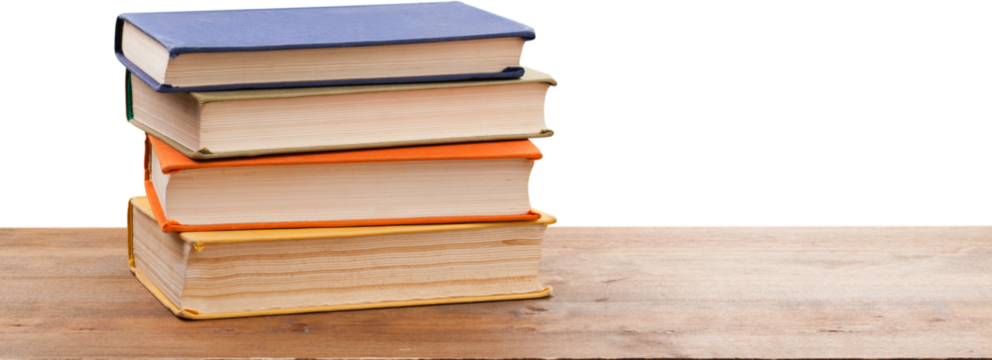 Stack of school books, education and learning concept