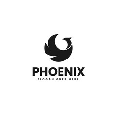 Vector Logo Illustration Phoenix Gradient Colorful Style