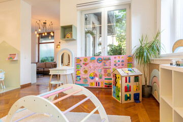 Interior of a montessori kindergarten