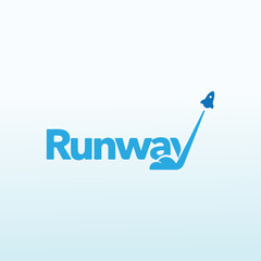 runway vector logo design idea