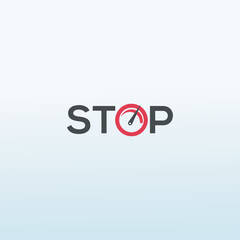 STOP CAR vector logo design