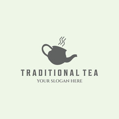 cap traditional tea vintage logo design illustration minimalist icon or coffee