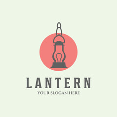 lighting lantern vintage design minimalist illustration logo festival
