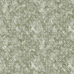 Mosaic geometric green leopard print texture pattern. Trendy kaleidoscope woven design for printed fabric. Rough abstract textile design. 