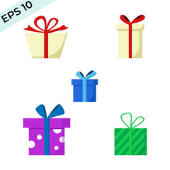 Christmas Gift Box Collection. vector eps 10. easy to edit
