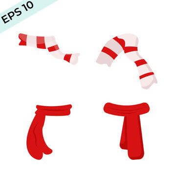 Christmas Scarf Collection. vector eps 10. easy to edit
