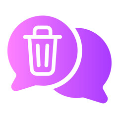 delete message gradient icon