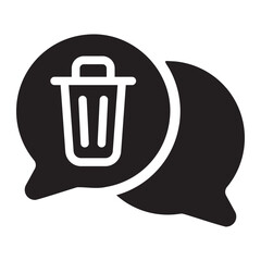delete message glyph icon