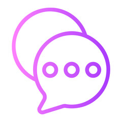 bubble speech gradient icon
