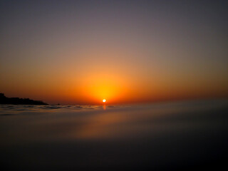 Fototapeta na wymiar Beautiful sunset overlooking the Red Sea, Hurghada, Egypt
