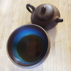 teapot and cup