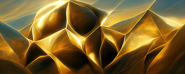 abstract, fractals, techno, background, textures, banners, patterns, shapes, gold