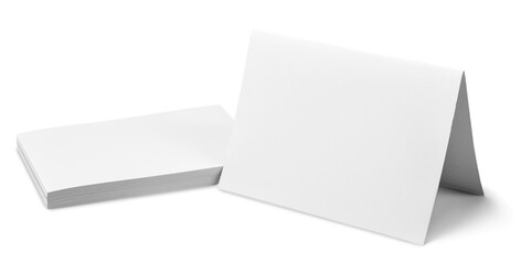 Classic blank white paper cards