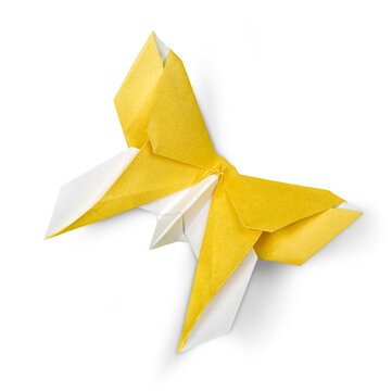 Yellow Art Craft Origami Butterfly